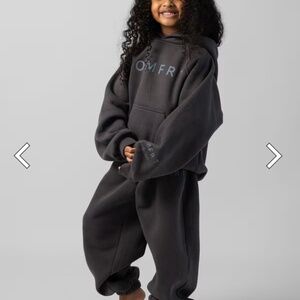 Comfrt size youth XL charcoal hoodie and sweatpants set